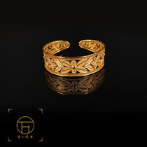 Wanbao Deyin Gilt 925 Filament Inlay Ancient Method Handmade Chinese Style Bracelet Gift Traditional Hanfu Clothing
