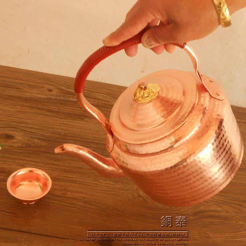 Home Burning Water Copper Pot Copper Burning Water Jug Handcrafted Bronze Pot multiple models large capacity Copper Burning Kettle