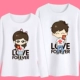 Giấy chứng nhận đăng ký kết hôn mới hình ảnh cặp đôi quần áo cotton có thể thêm tên cộng với hình ảnh áo sơ mi dài tay chạm đáy