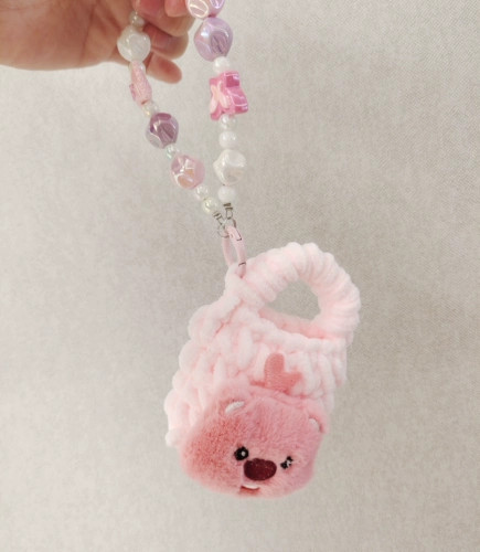 Мультяшные зимние наушники, трикотажная небольшая сумка, аксессуар ручной работы, подарок на день рождения