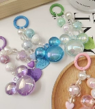 Брелок из жемчуга, свежая подвеска, мультяшные аксессуары, наушники, комплект, с медвежатами