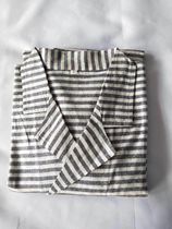 Disposable sick uniform Patient uniform Green strip vertical strip prison uniform Prison uniform Patient uniform Long sleeve striped cotton straight tube