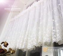 Fae-style meritocratic Korean style lace embroidery cloth art half-curtain finished product floating curtains coffee blinds semi-short curtain BL46