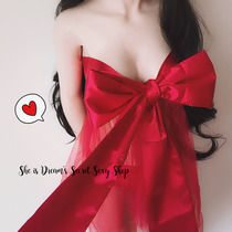 I am your gift~Soft girl sexy super super super large bow bandeau lace-up tutu~Boyfriend surprise