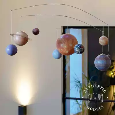 Authentic Models Dutch imported ornaments Solar System children's room hanging decoration decoration nine planets model