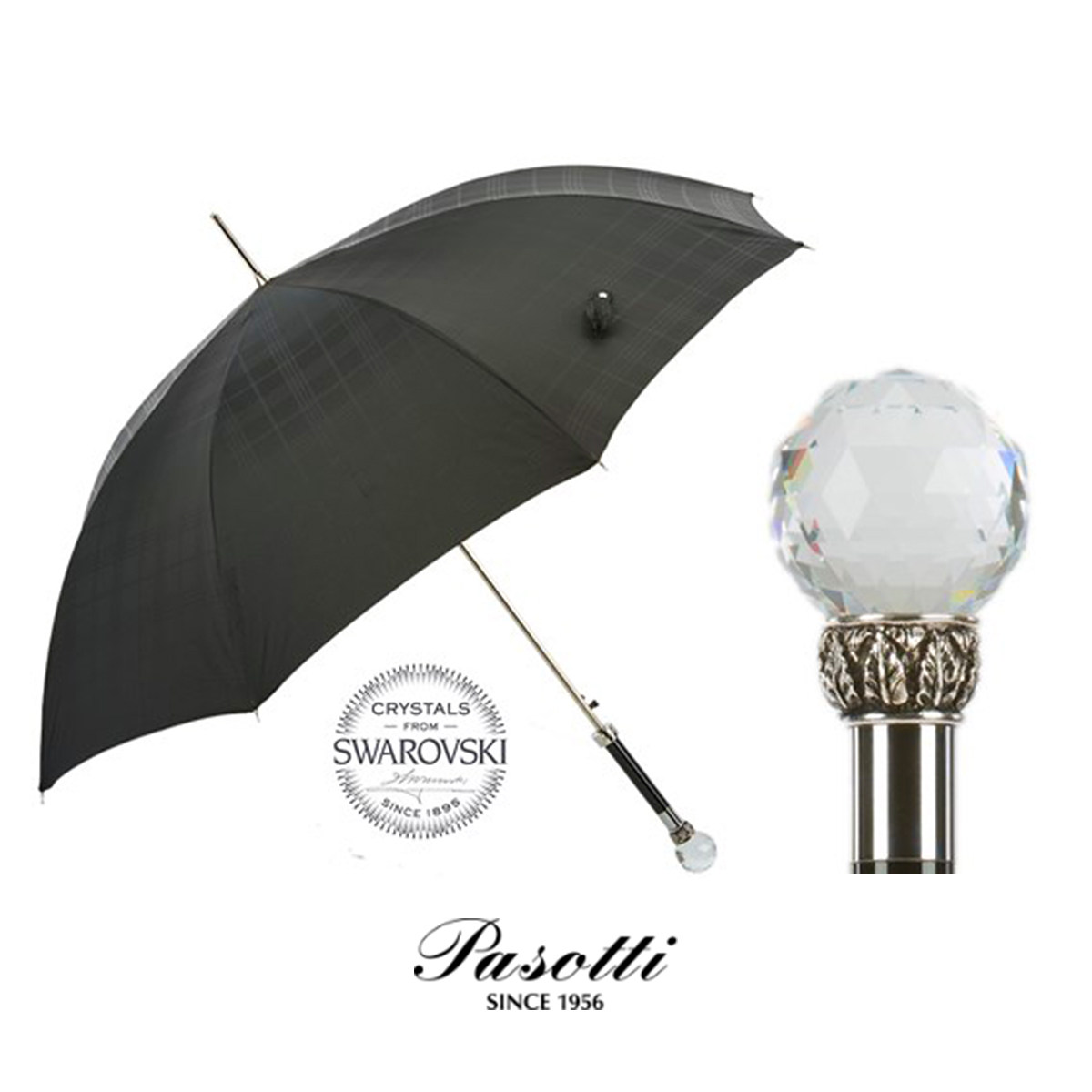 Pasotti Italian light luxury handmade gentleman umbrella double-layer cloth gift small age with the same gem scepter