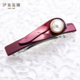 Жемчужная французская тарелка Клип для волос с тремя -цветами имитация выбора жемчужина средние волосы.