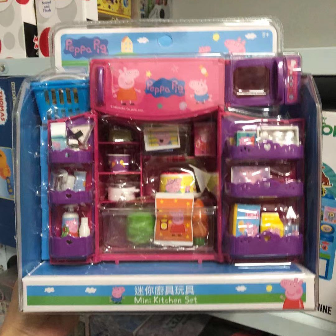 Hong Kong PeppaPig Pepe Pig Peggy Mini Refrigerator Refrigerator Kitchen Simulation Play House Toys