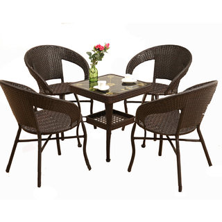 Rattan chair three-piece set tea table balcony small table and chair outdoor courtyard outdoor terrace leisure chair coffee table combination garden