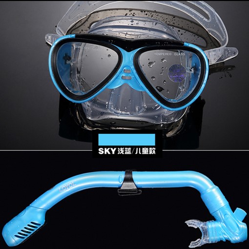 LOYOL full dry type Straw Hood male and female child baby diving mirror mask snorkeling triple-treasure suction device