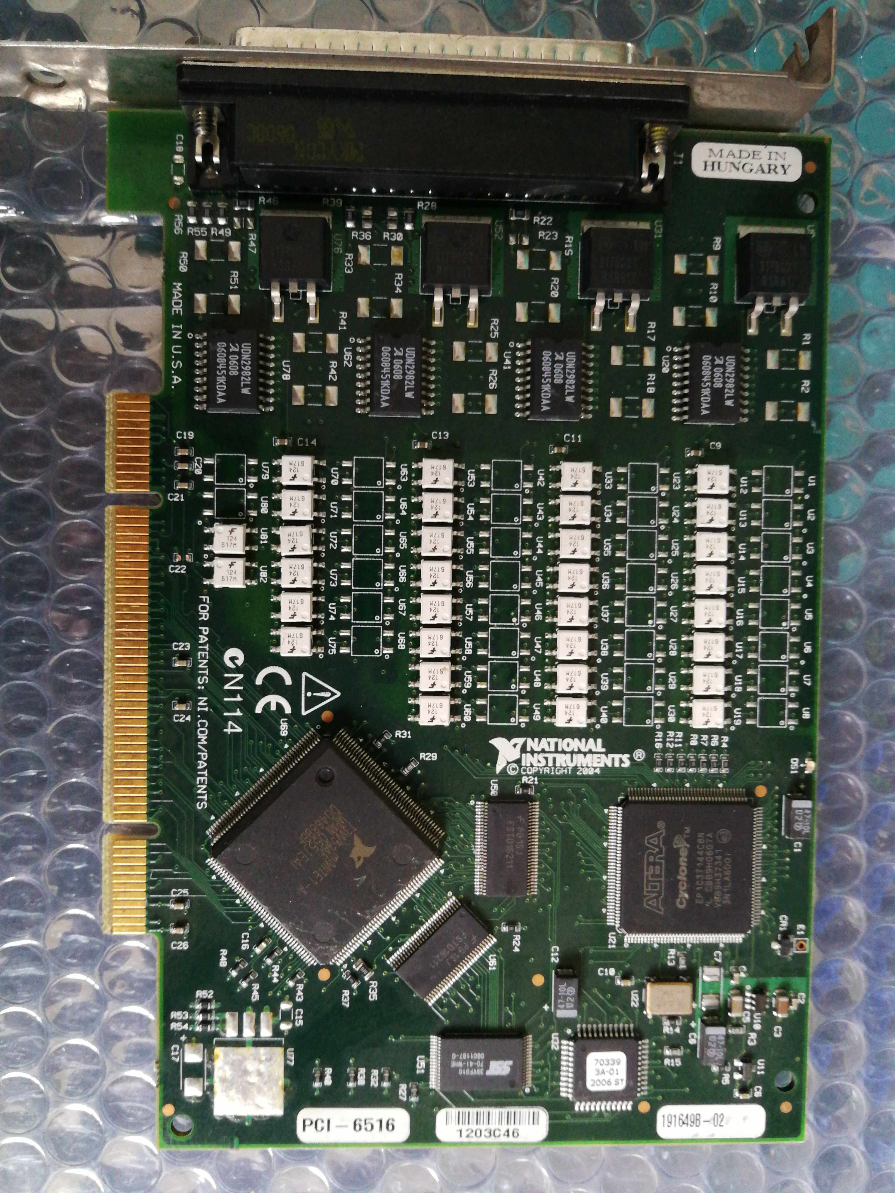 The dismantling of the US NI PCI-6516 data collection card is invoiced