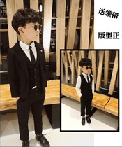 Boy suit suit suit shirt vest three-piece short sleeve 2021 spring summer Korean performance flower girl dress