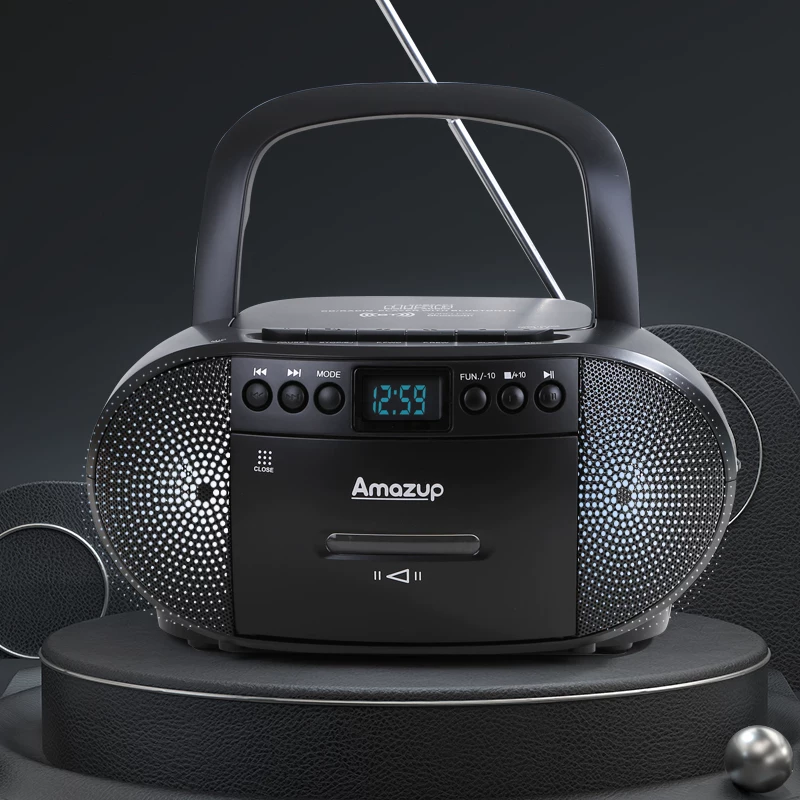 Портативный Bluetooth CD MP3-плеер с FM-радио, кассетный рекордер, поддержка USB-диска, английский диск для обучения