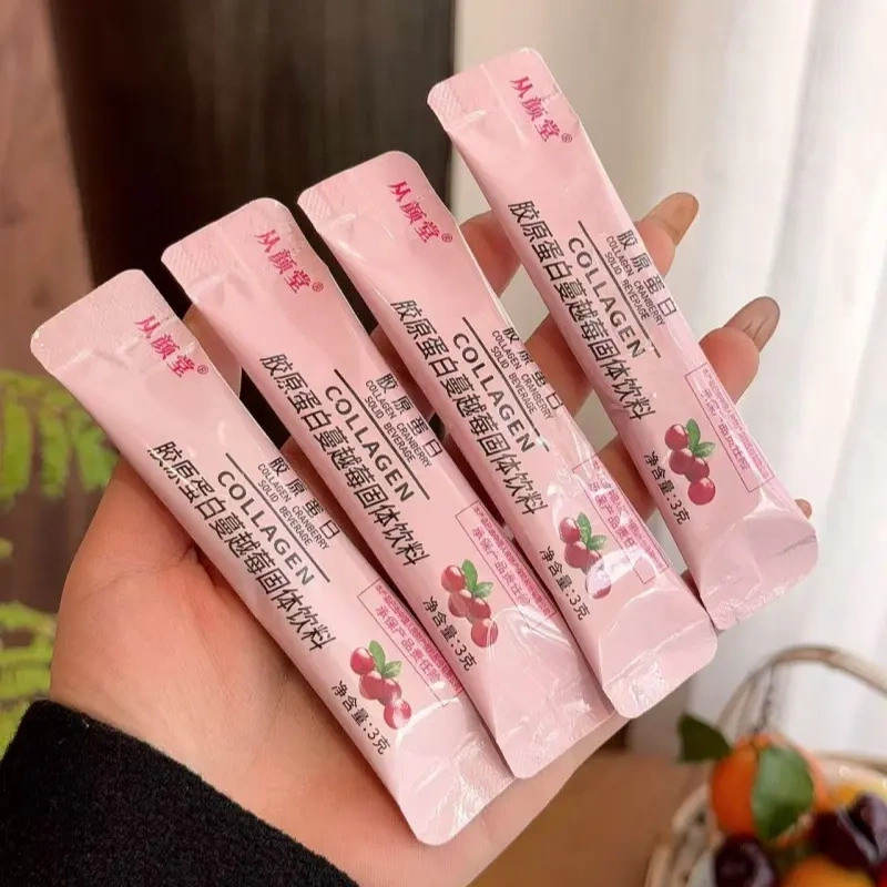 Collagen Cranberry Powder Cllagen Cranberry Boxed 30 Small Molecule Peptide Solid Drinks