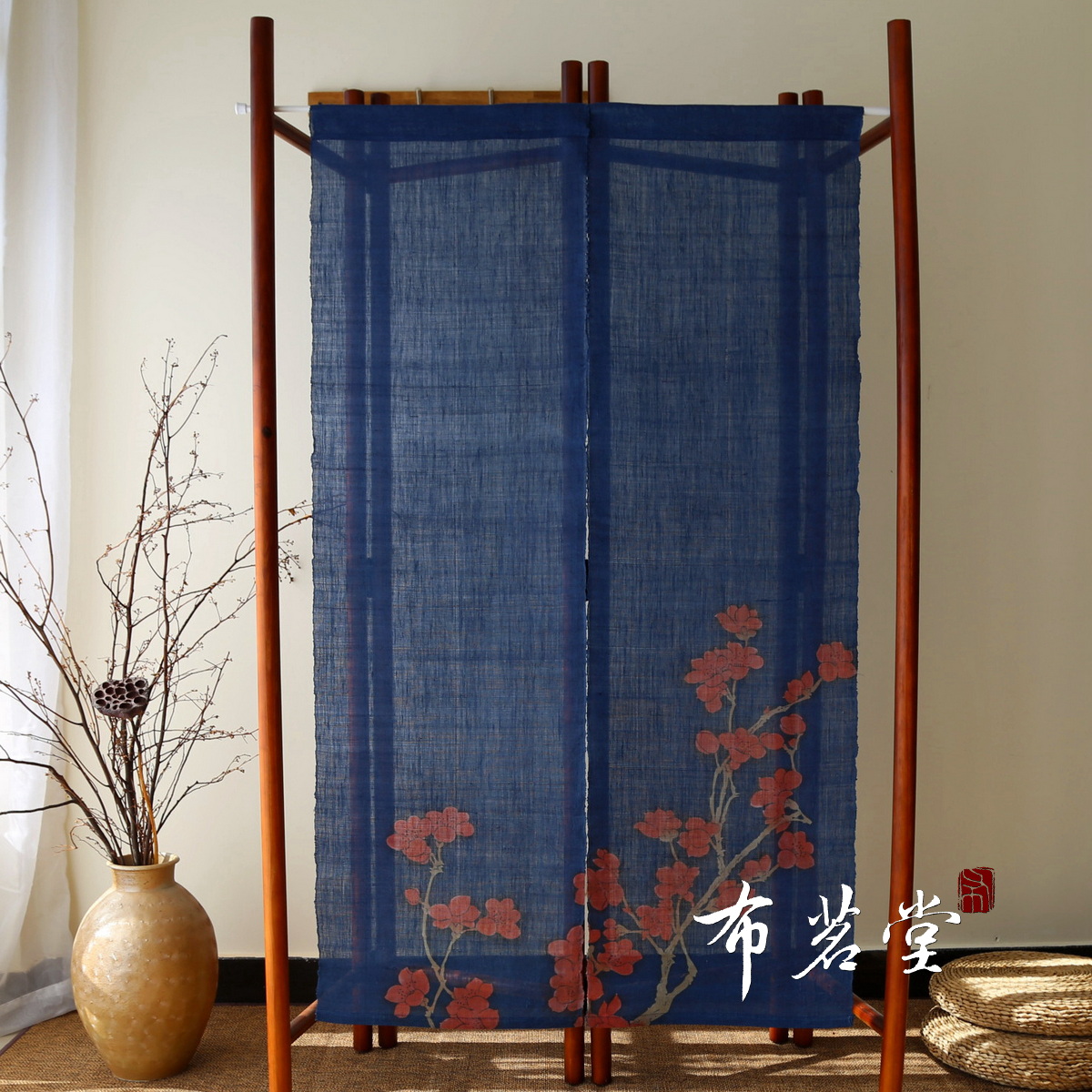 Brumbing Hall Sharp Curtain Clothes and Wind Heating Curtain Hand Mesh Curtain screen cut off Japanese Curtain
