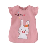 Летний детский водонепроницаемый нагрудник для девочек без рукавов для еды, фартук для принцессы, год кролика