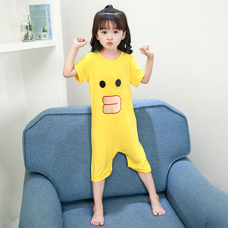 Trẻ em Xiêm Đồ Ngủ Mùa Hè 2 Mỏng 3 Phương Thức 5 Ngắn Tay Áo Bé Điều Hòa Không Khí Đồ Ngủ 8 Tuổi Chàng Trai và Cô Gái Nhà Dịch Vụ ao so sinh be trai