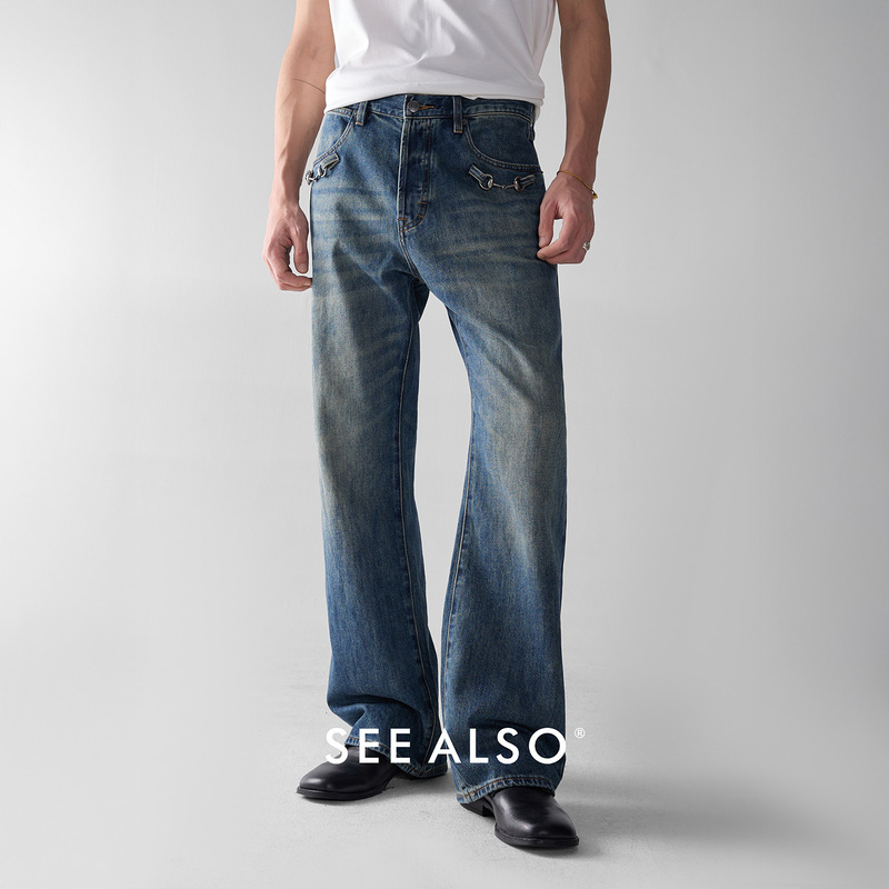 See Also Men's Jeans 2026 New Summer Black Label American High Street Pocket Chain Straight Pants See Also Men's Jeans 2026 New Summer Black Label American High Street Pocket Chain Straight Pants