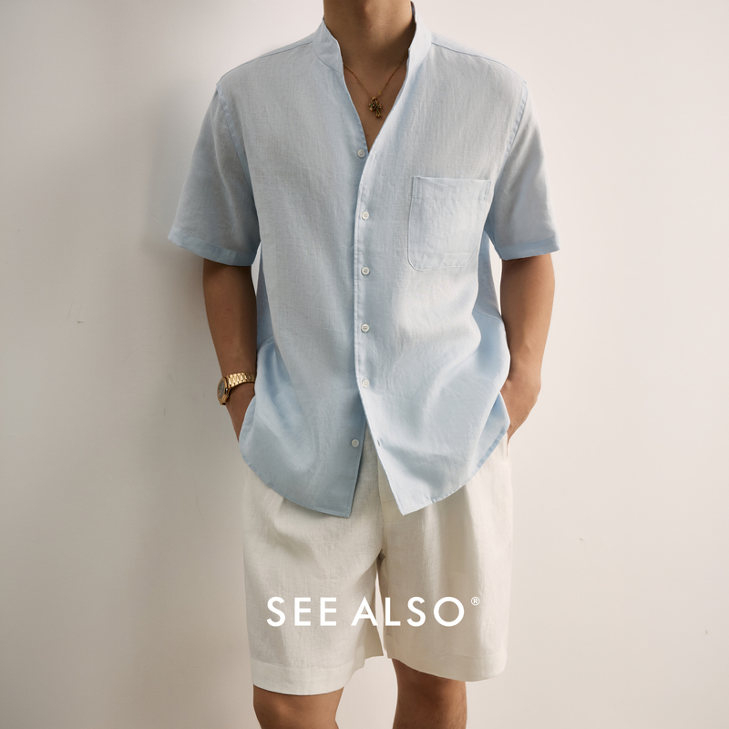See Also『Black Label Flagship』High-Quality 100% Linen Shirt, Relaxed and Thin Style, Men's Short-Sleeve Shirt