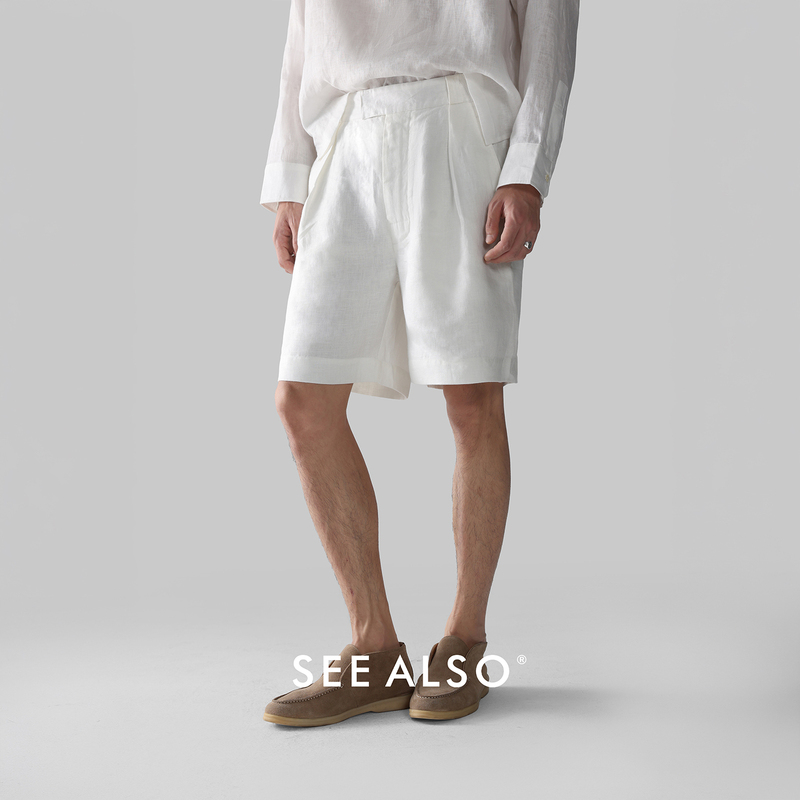See Also『Reinga Bermuda』King's Gift 40 Weave New Noble Old Money Straight Linen Shorts for Men