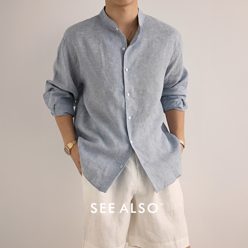 See Also『Black Label Flagship』Lightweight Summer Shirt in Old Money Style, New Rich Relaxed Breathable Turn-Down Collar Linen Shirt See Also『Black Label Flagship』Lightweight Summer Shirt in Old Money Style, New Rich Relaxed Breathable Turn-Down Collar Linen Shirt