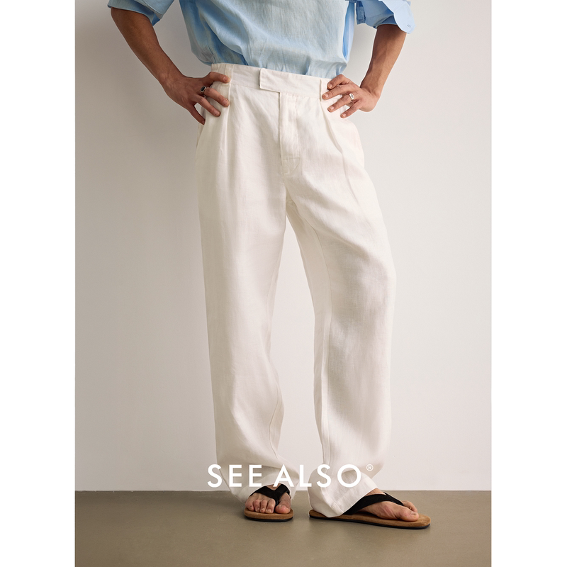 See Also『Reinga Bermuda』Straight-Leg Casual Pants Summer Thin Loose Old Money Style Linen Pants for Men