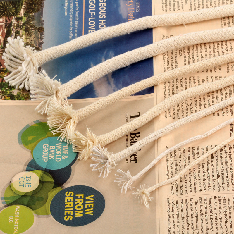 2Mm3-5-10Mm Thick White Core-Wrapped Cotton Rope, Wick Rope, Off-White Beige Core-Wrapped Rolling Rope, Drawstring Rope