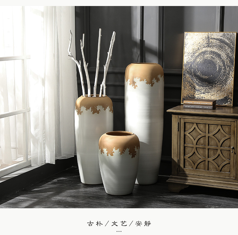 Large vases, I and contracted sitting room to heavy flower arranging flower implement coarse some ceramic pot home decoration ceramic furnishing articles