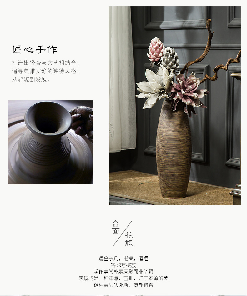 Furnishing articles sitting room of large vase household adornment simulation flower contracted and I ceramic flower arranging dried flower porcelain