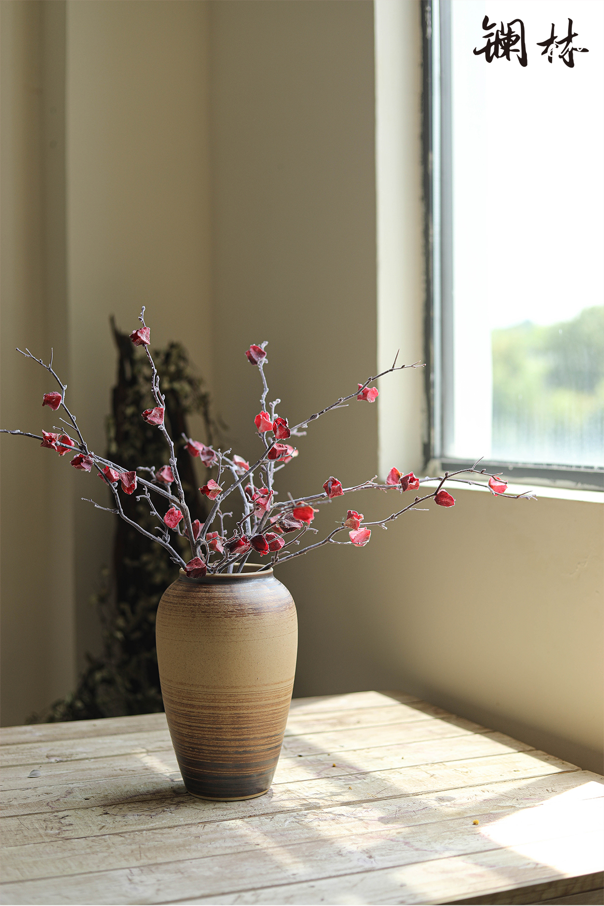 Vintage checking ceramic flower arranging bottles decoration to the hotel home stay home furnishing articles zen wabi-sabi wind Japanese POTS