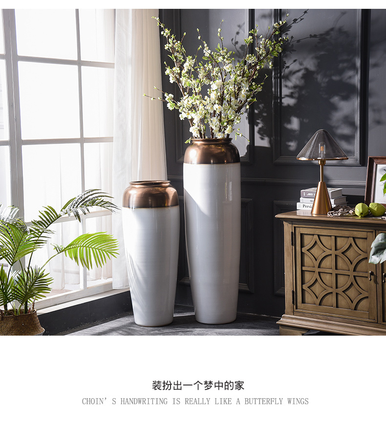 Extra large size of large vases, ceramic I and contracted white flower arranging home decoration villa hotel open furnishing articles