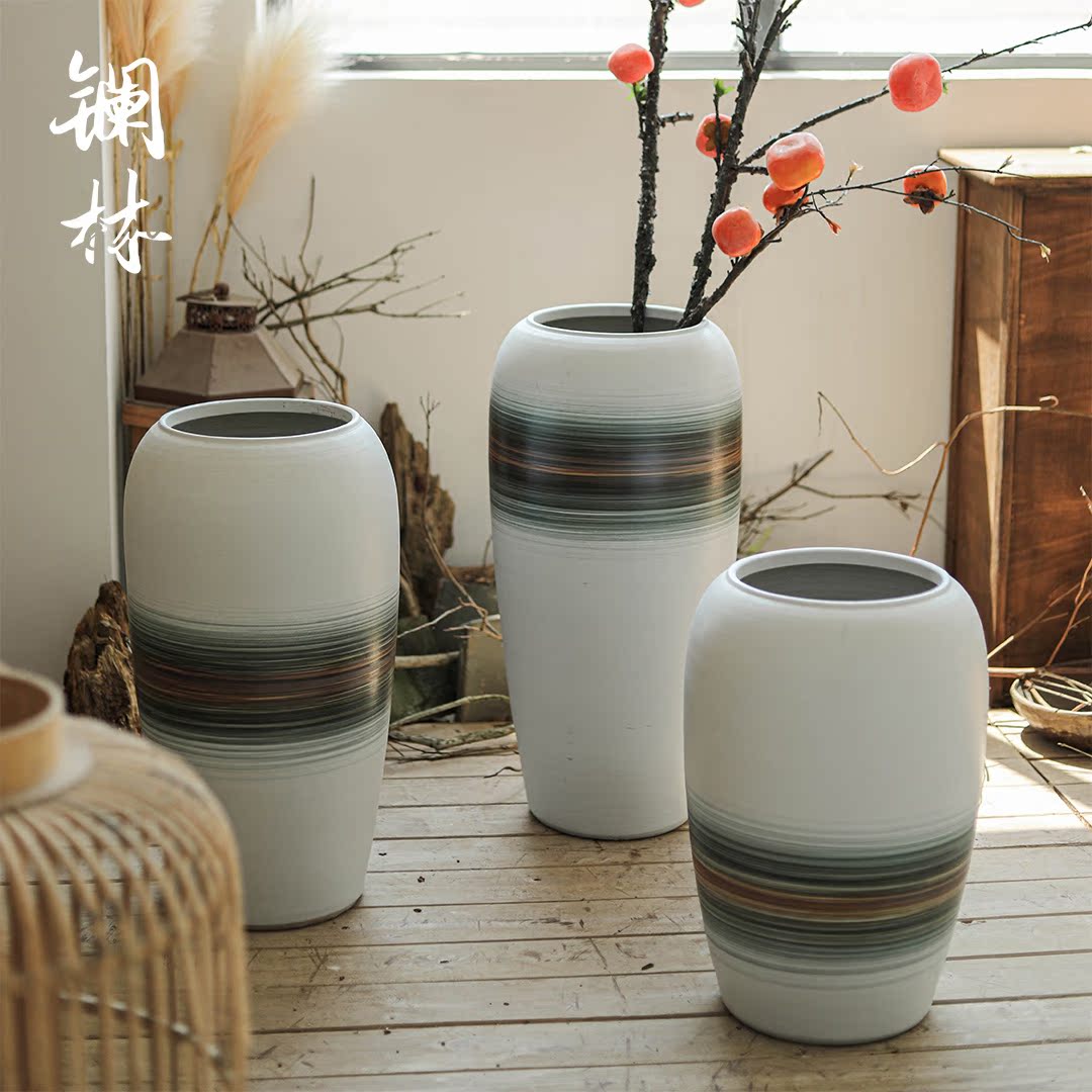 Ground vase large modern ceramic furnishing articles of dry flower arranging living room decoration to the hotel legend household space restoring ancient ways