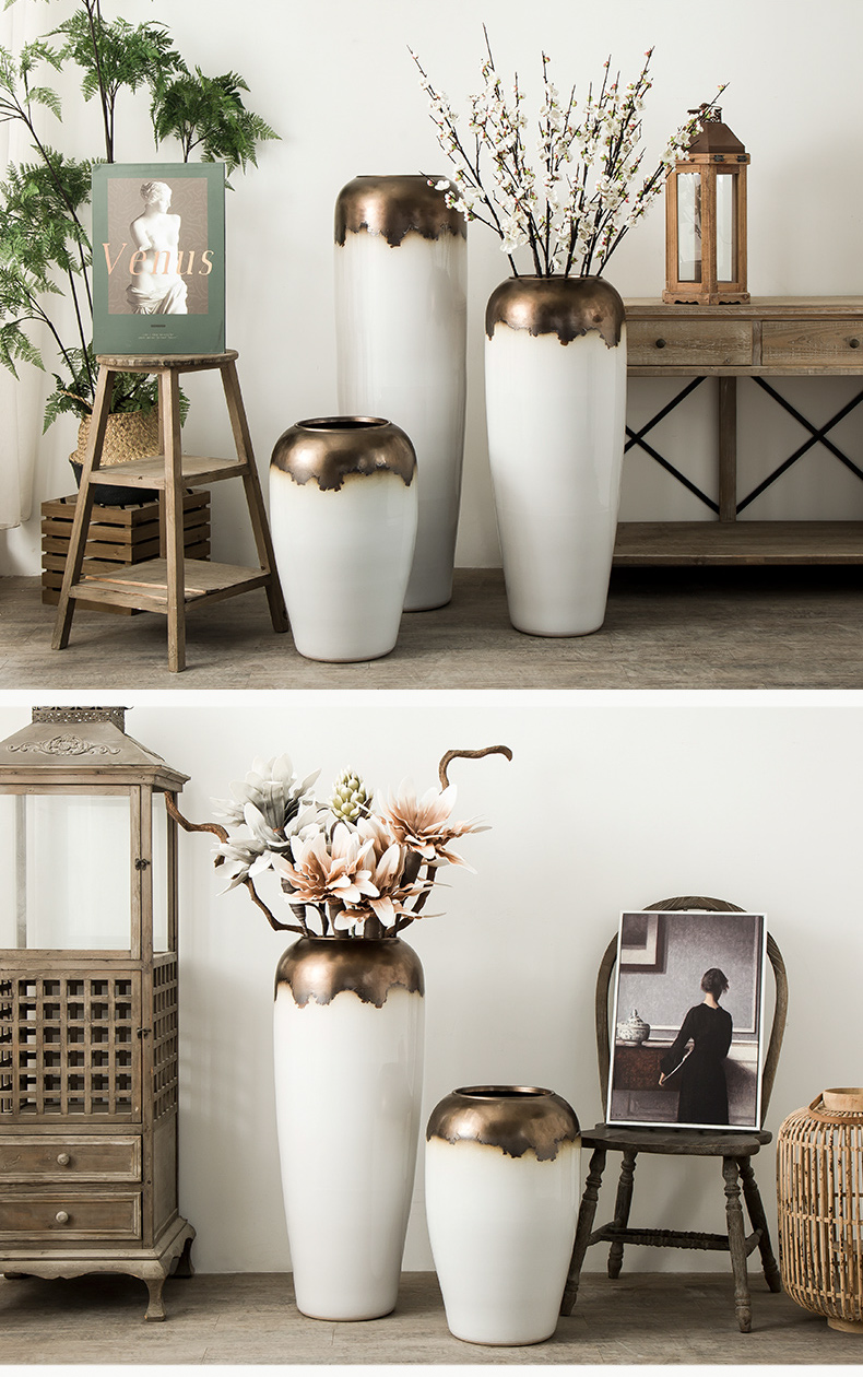 Jingdezhen ceramic large vases, flower arranging ground dry flower flower arranging hotel furnishing articles, the sitting room porch decoration decoration