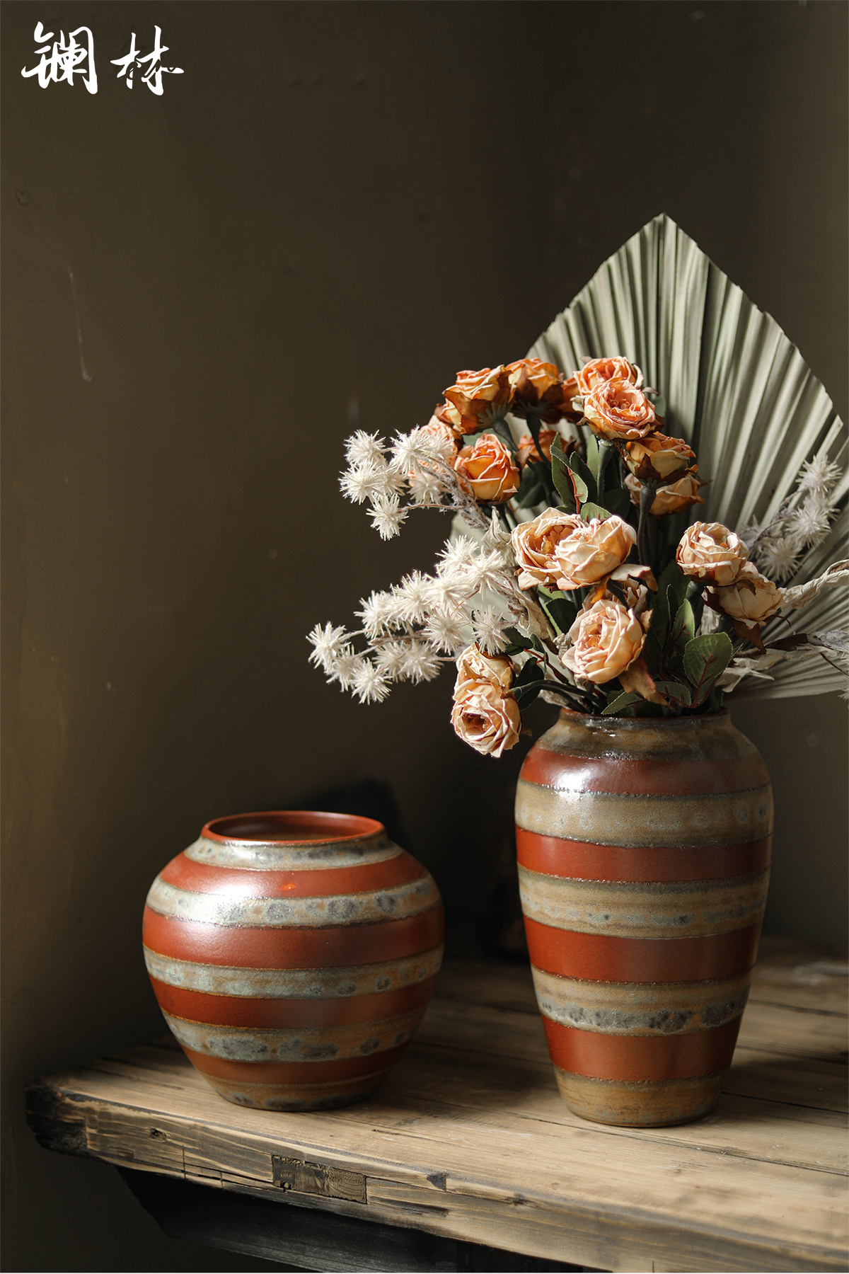 Mesa of new Chinese style ceramic vase national wind restoring ancient ways is the living room table flower decoration decorative vase furnishing articles of home stay facility