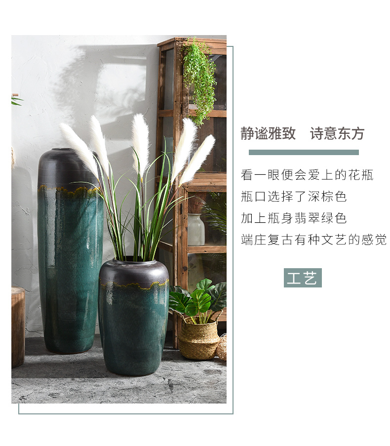 Ceramic vase restoring ancient ways furnishing articles TV ark, between example simulation flower flower arranging dried flower bouquet sitting room adornment ornament