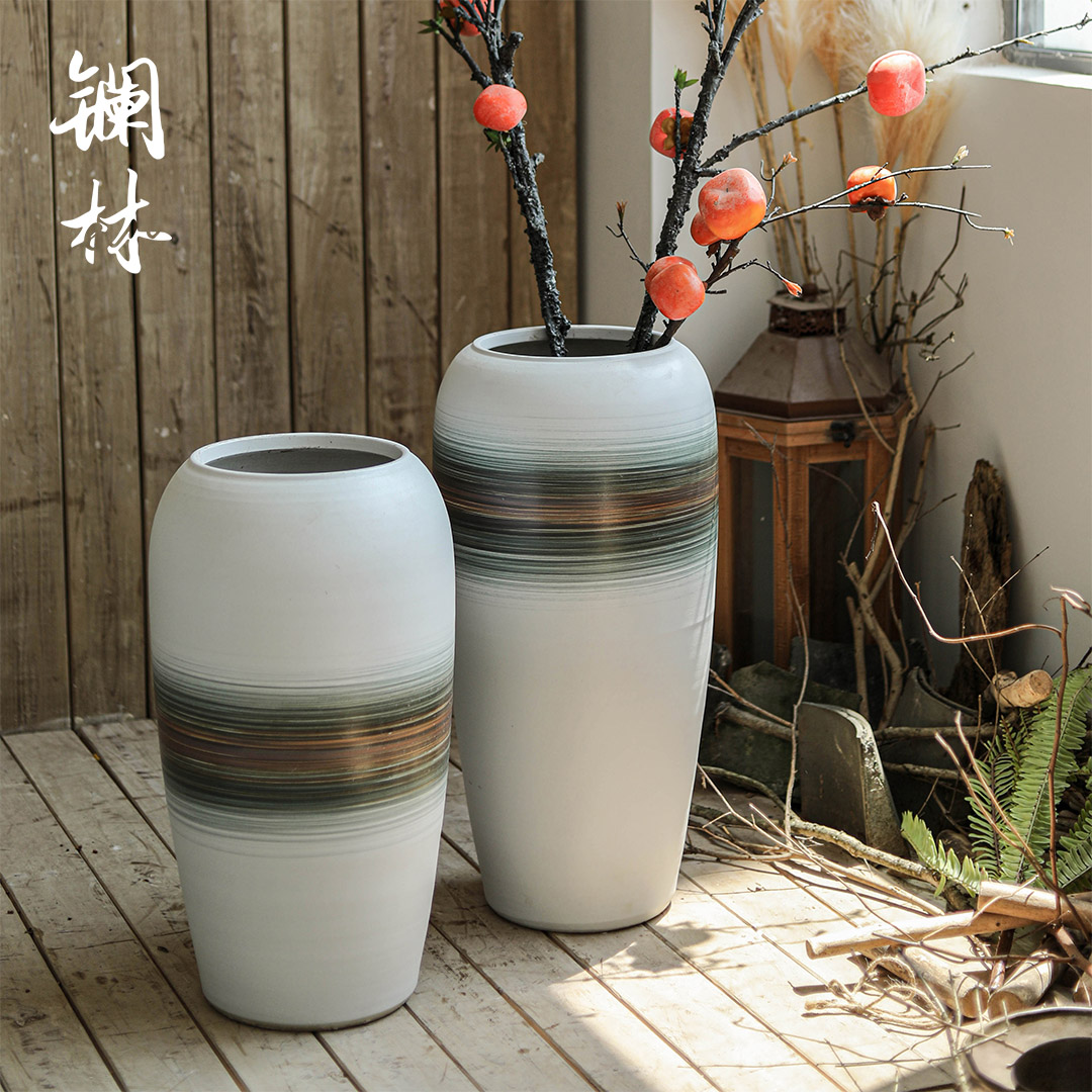 Ground vase large modern ceramic furnishing articles of dry flower arranging living room decoration to the hotel legend household space restoring ancient ways