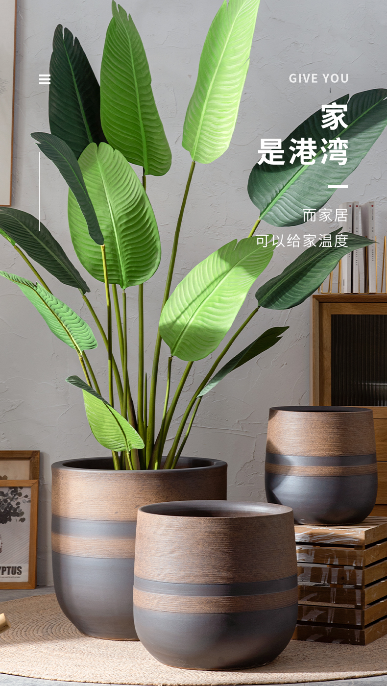 Ceramic POTS super - large retro nostalgia creative landscape flower arranging hydroponic sitting room ground indoor decorative furnishing articles package mail