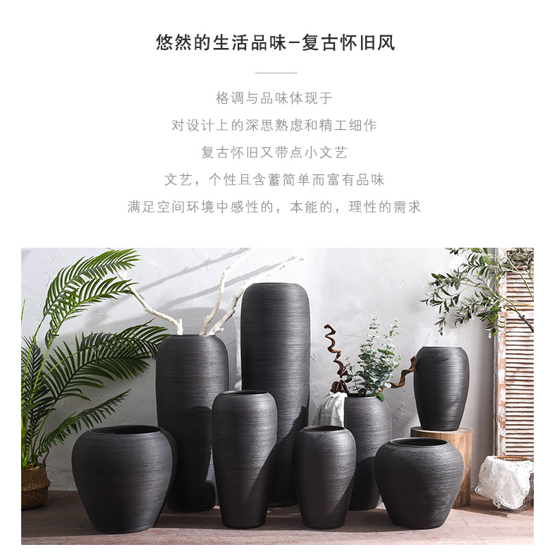 Do old restoring ancient ways of jingdezhen ceramic vase living room TV cabinet floor furnishing articles home decoration decoration is coarse pottery