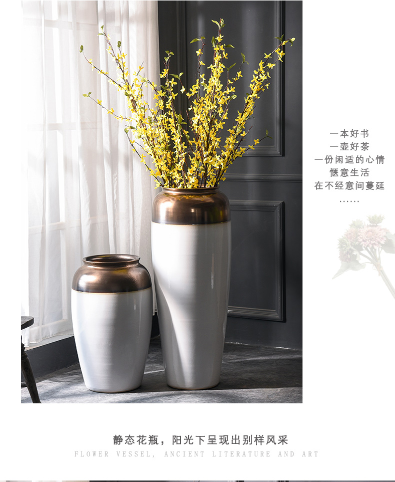 Extra large size of large vases, ceramic I and contracted white flower arranging home decoration villa hotel open furnishing articles