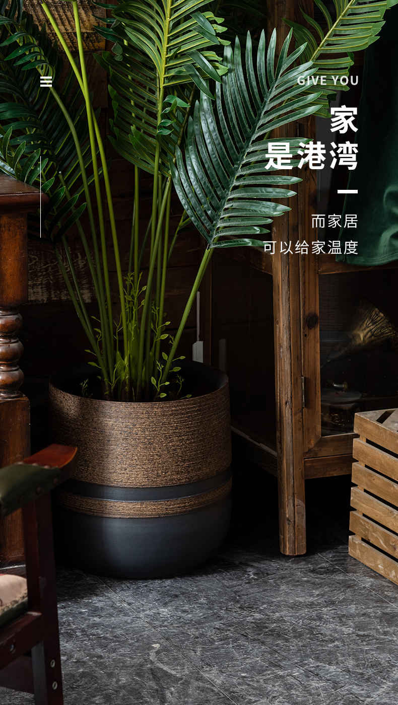 Jingdezhen ceramic flower pot to restore ancient ways do old creative flower arrangement sitting room ground decoration interior furnishing articles archaize large POTS