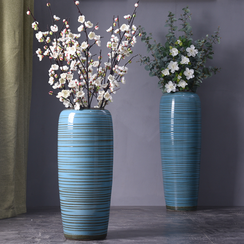 European vase landing large vases, flower arranging jingdezhen ceramic POTS home furnishing articles, the sitting room porch decoration