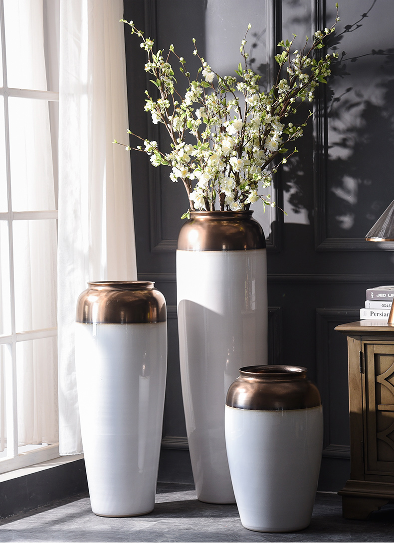 Extra large size of large vases, ceramic I and contracted white flower arranging home decoration villa hotel open furnishing articles