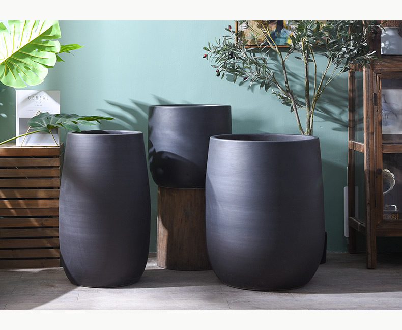 The modern creative furnishing articles contracted ceramic vase flower arrangement sitting room green plant is big big home decoration