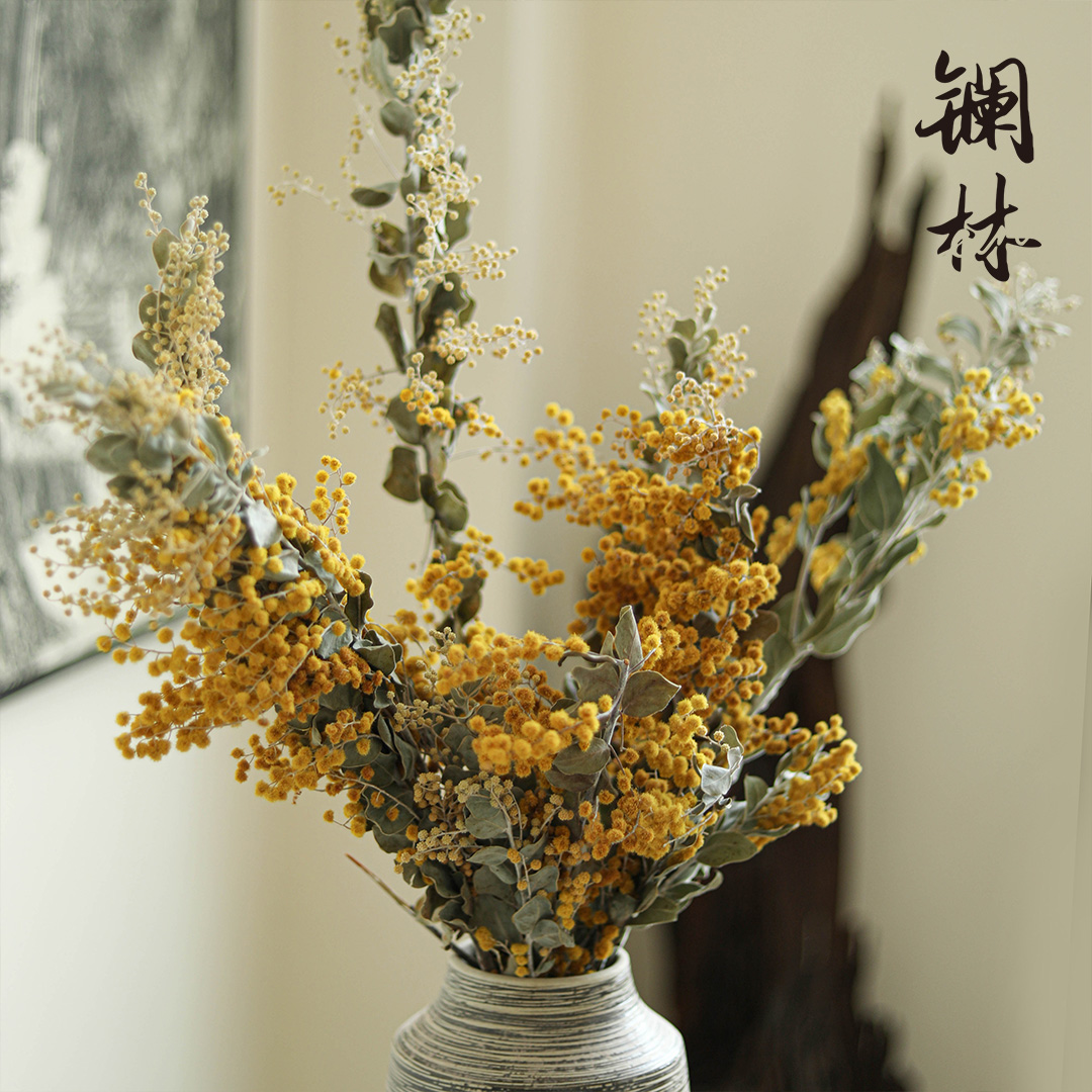 Simulation dried flower bouquet furnishing articles of autumn living flower the original creative ceramic bottle decoration art film props