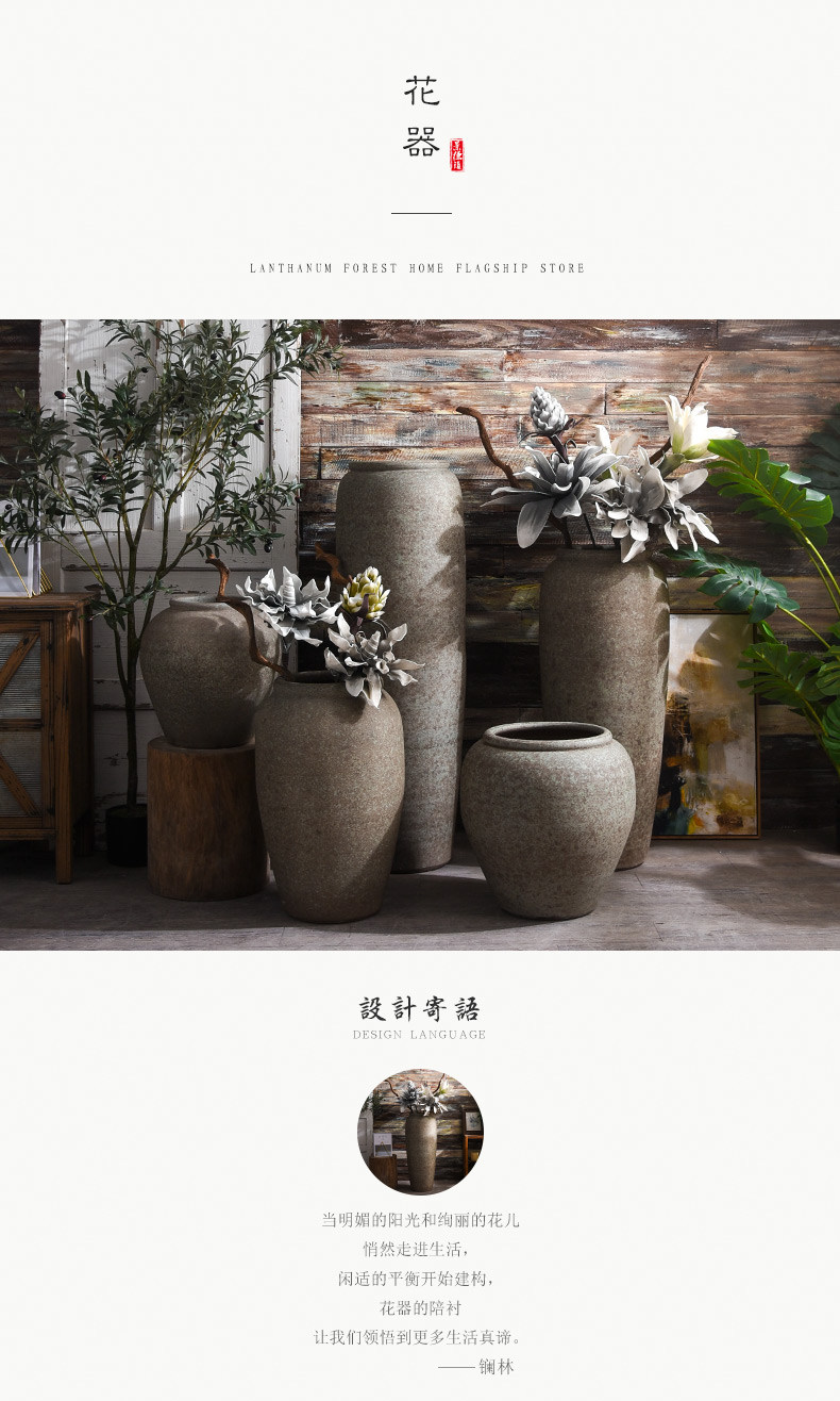 Restoring ancient ways do old ceramic vase landed furnishing articles thick large flower pot sitting room garden decoration flower pot cylinder