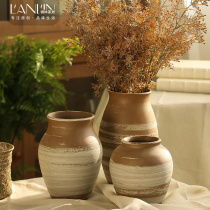 Handmade Fields Garden Pottery coarse pottery Flower Flower Arrangements for flower arrangements Flowers Flower Arrangements Pendulum of Zen Tea Room Vase Ceramic Flower Pot Pottery Clay Pottery Jar
