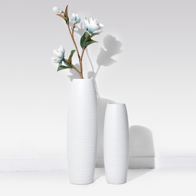 Ground vase large white I and contracted simulation package dried flowers flower arrangement sitting room porch ceramic furnishing articles