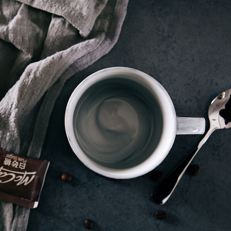 Coffee cup northern wind ceramic mugs ins couples cup ultimately responds cup men 's and women' s cup milk cup with a spoon