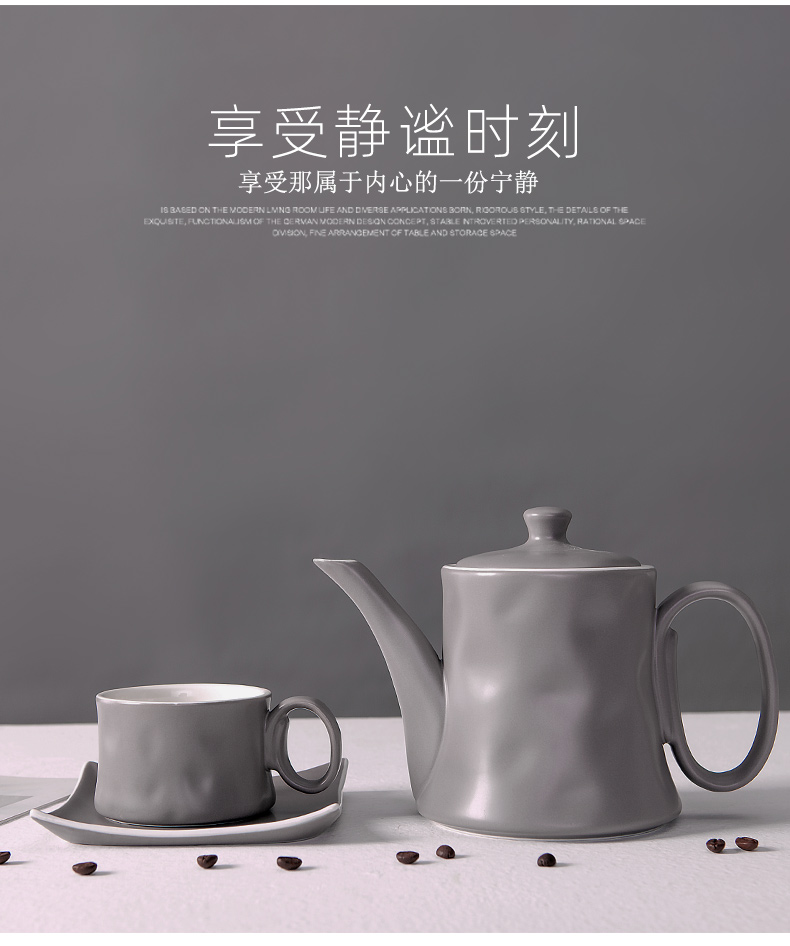 The Nordic camellia tea in The afternoon tea cups water BeiBei household drinking water glass ceramic tea cups of water with a suit