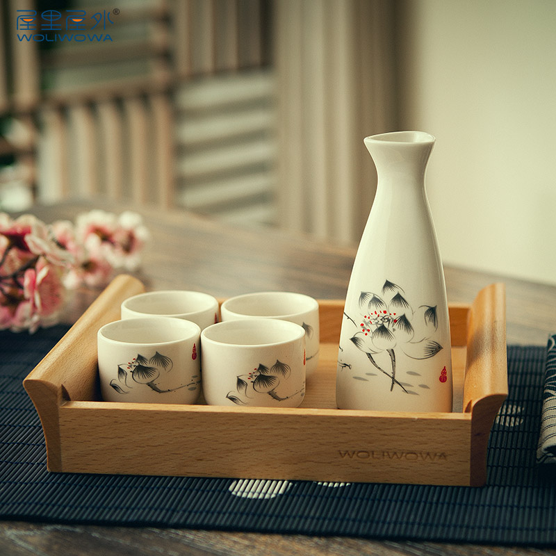 Creative Japanese ink wind wine suits for home and wind liquor glass ceramic wine wine wine pot